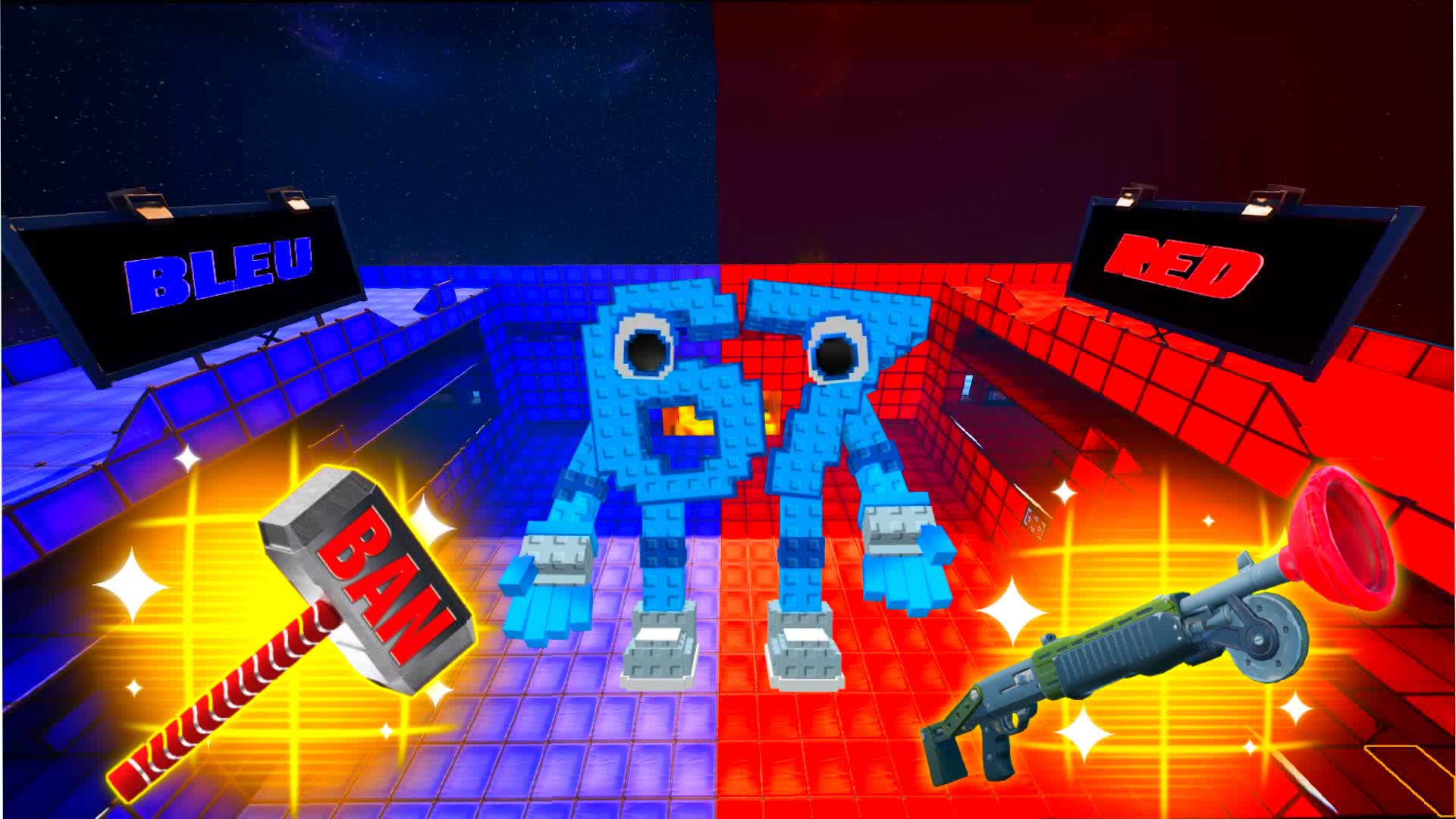 MEGA RED VS BLUE FASHION SHOW BEDWARS