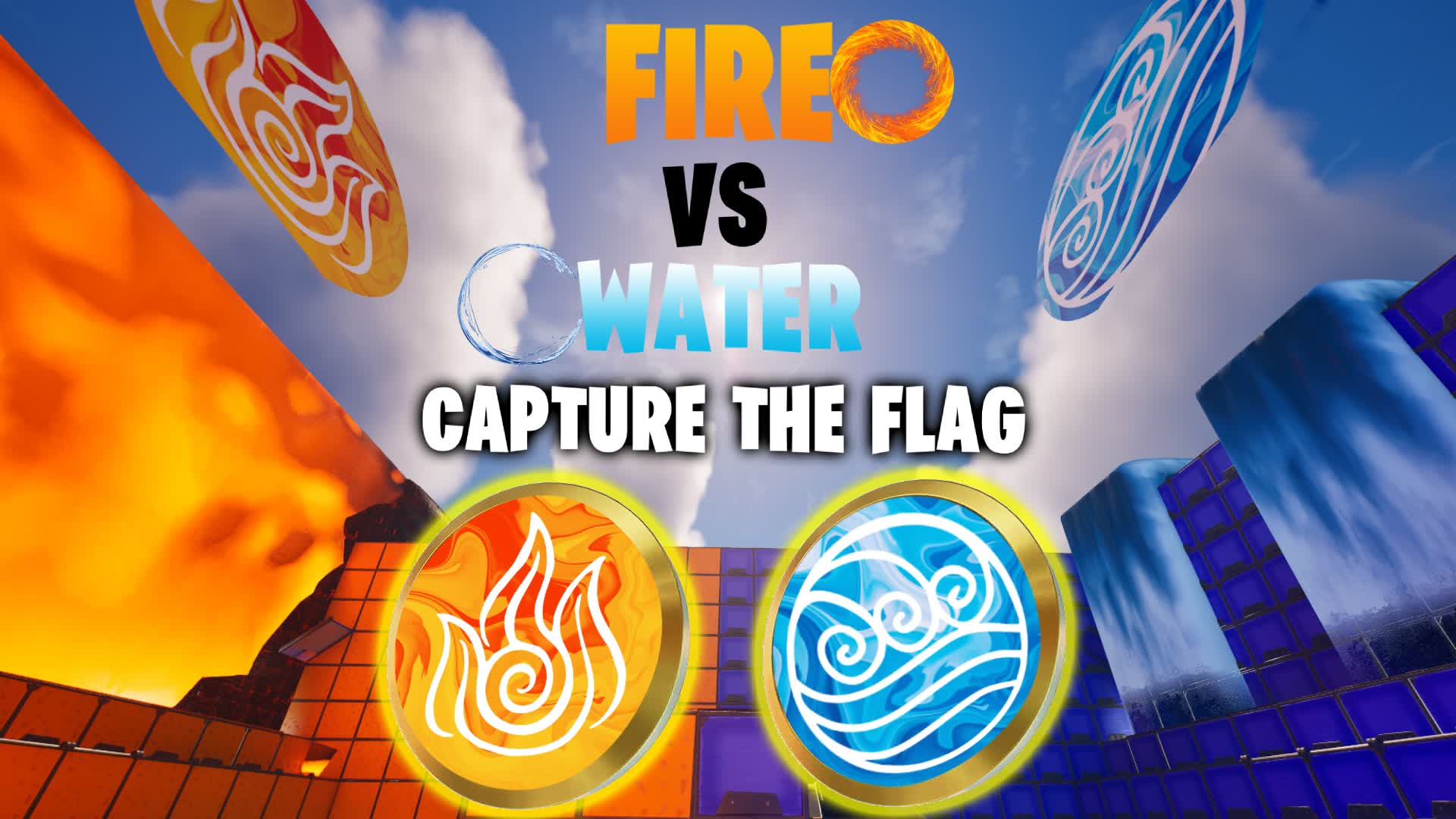 SUPER FIRE VS WATER CAPTURE THE FLAG🔥🌊