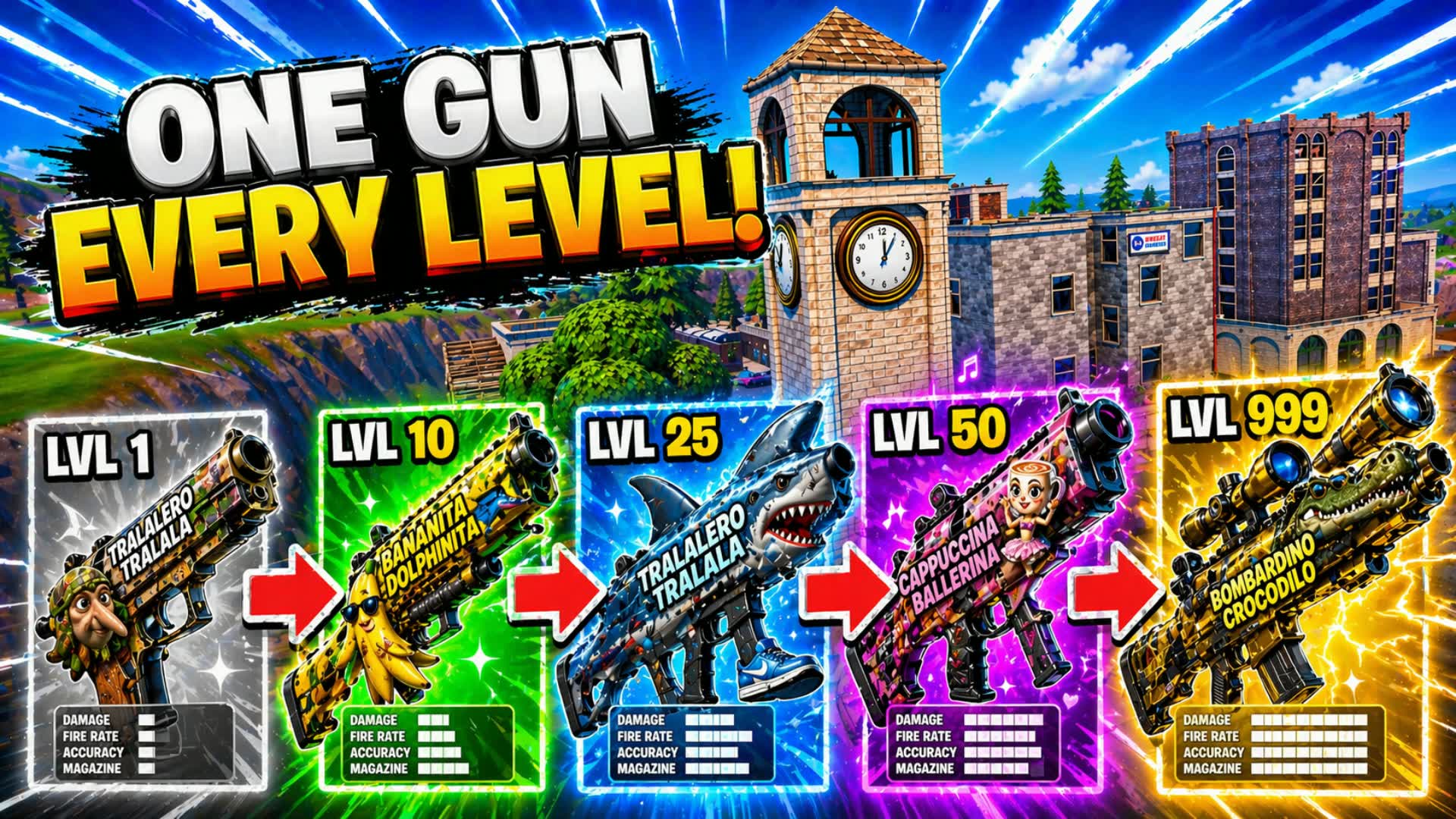GUN GAME BRAINROTS 🎯ONE SHOT🎯AURA 67